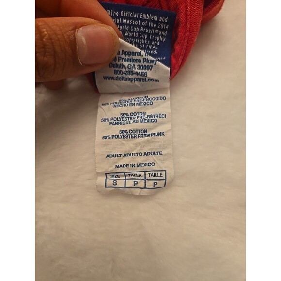 Portugal Brasil FIFA World Cup 2014 Brazil Soccer T Shirt Ronaldo Red Small NEW - Picture 8 of 8